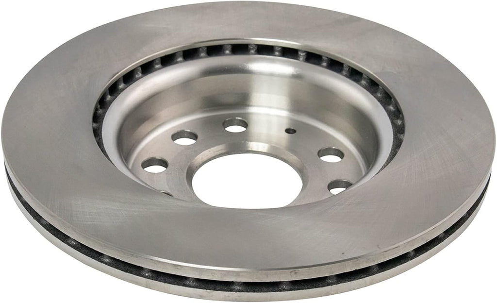 TRQ Front Brake Pad and Rotor Set Semi Metallic Rotors Calipers Hardware Compatible with 2013 Volkswagen GTI 2011 Jetta