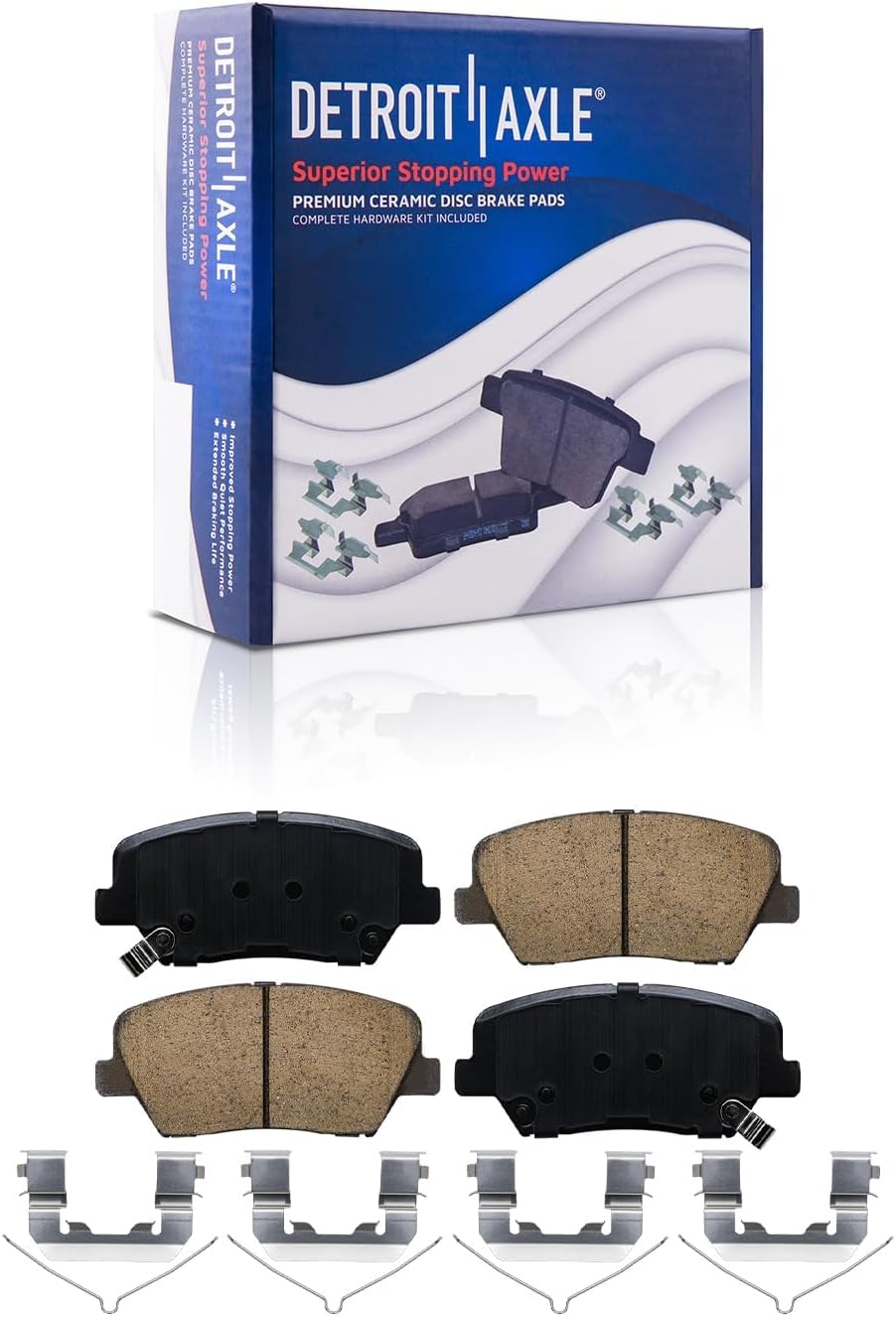 Detroit Axle - Front Brake Kit for 2016-2020 Kia Sorento 2017-2018 Hyundai Santa Fe Sport, Disc Brake Rotors Ceramic Brakes Pads with Hardware Replacement : 12.59' inch Rotor