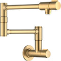 KRAUS Bolden Pot Filler Faucet with Retractable Arm, Wall Mount Kitchen Faucet, Pot Filler for Stove in Spot-Free Brushed Brass, KPF-5003SFBB