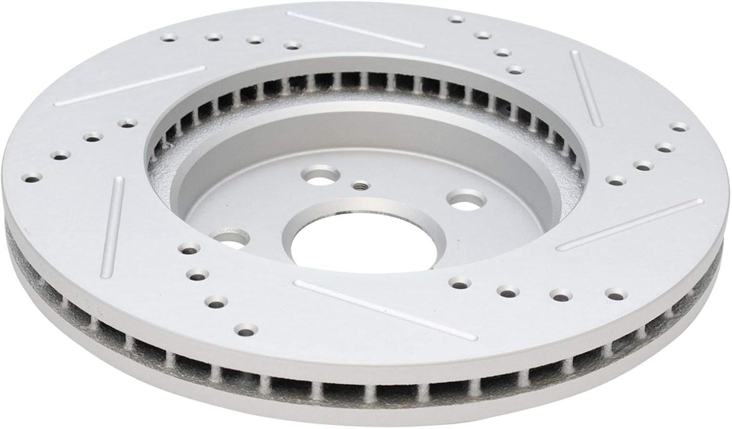 TRQ Performance Front Brake Pad and Rotor Set Ceramic Drilled Slotted Coated Vented Rotors Compatible with 02-03 Lexus ES300 04-10 Toyota Sienna 05-07 Avalon 05-06 Camry 04-08 Solara