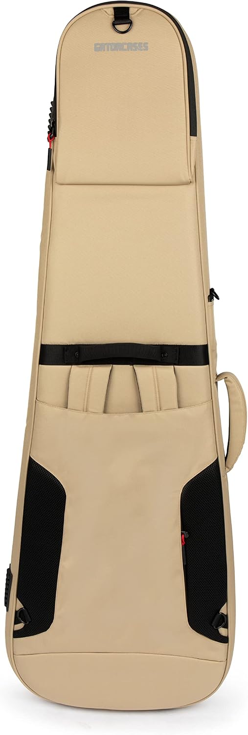 Gator Cases ICON Series Premium Weather Resistant Gig Bag for Bass Guitars with TSA Luggage Lock-Friendly Zipper Pulls; Khaki(G-ICONBASS-KHK)