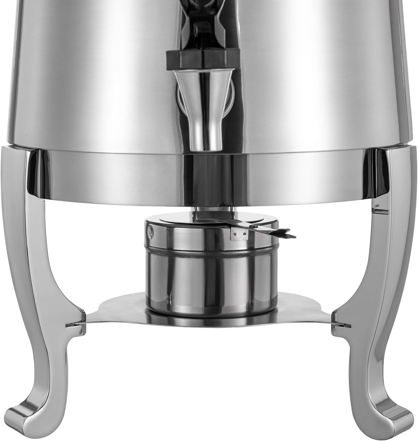 3.4 Gallon Stainless Steel Coffee Urn with Continuous Heating Faucet Hot Beverage Dispenser for Tea Water Parties Buffet Catering,Fuel Silver