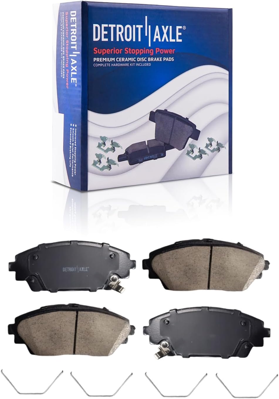 Detroit Axle - Brake Kit for 2020 2021 2022 2023 Mazda CX-30, Disc Brake Rotors Ceramic Brakes Pads with Hardware Replacement : 11.60' inch Front and 10.43' inch Rear Rotors