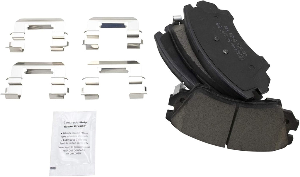 TRQ Performance Front Brake Pad and Rotor Set Ceramic Coated Drilled Slotted Rotors Compatible with 2011-2017 Chevrolet Caprice