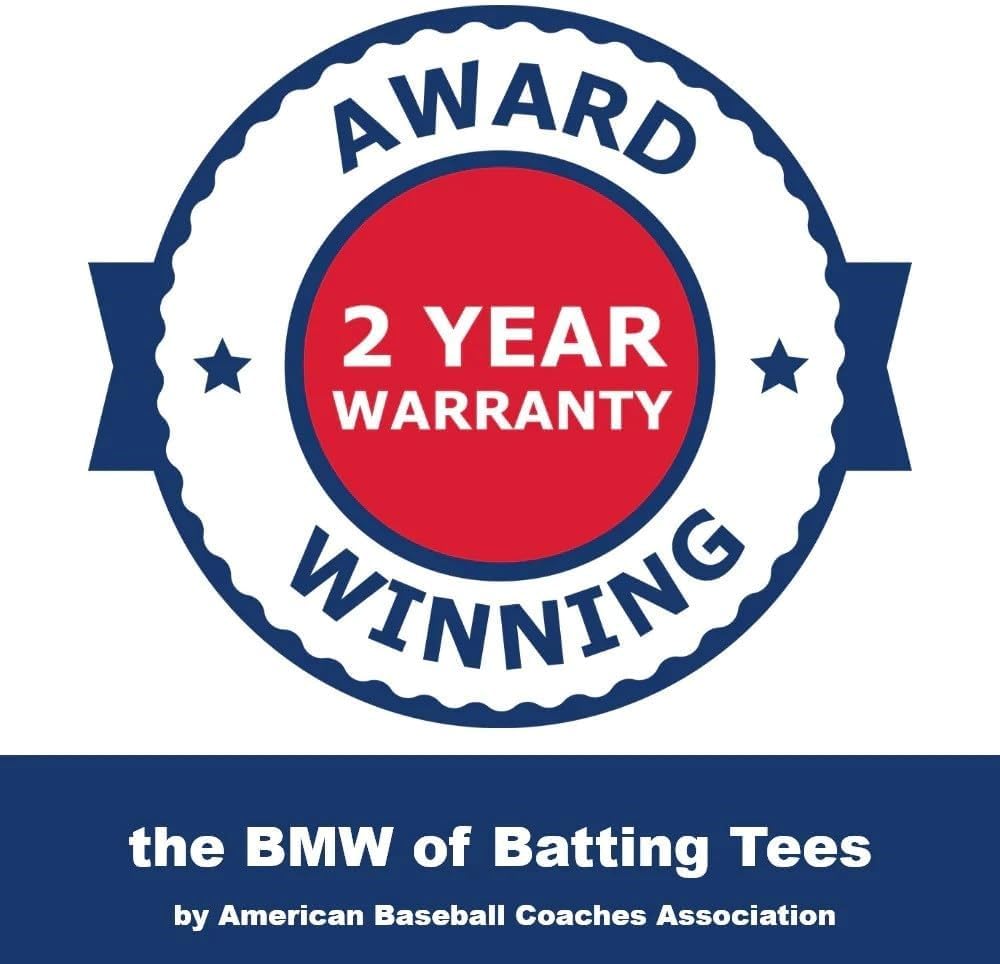 G Tee Classic Baseball/Softball Batting Tee Adjustable | Flexible Rubber Cup & Stainless Steel Aluminum Base | Best Tee for All Ages | Used by Pros | Made in USA 2 Year Warranty