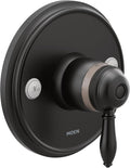 Moen Weymouth Matte Black ExactTemp Thermostatic Valve Shower Trim Kit, Valve Required, TS32110BL