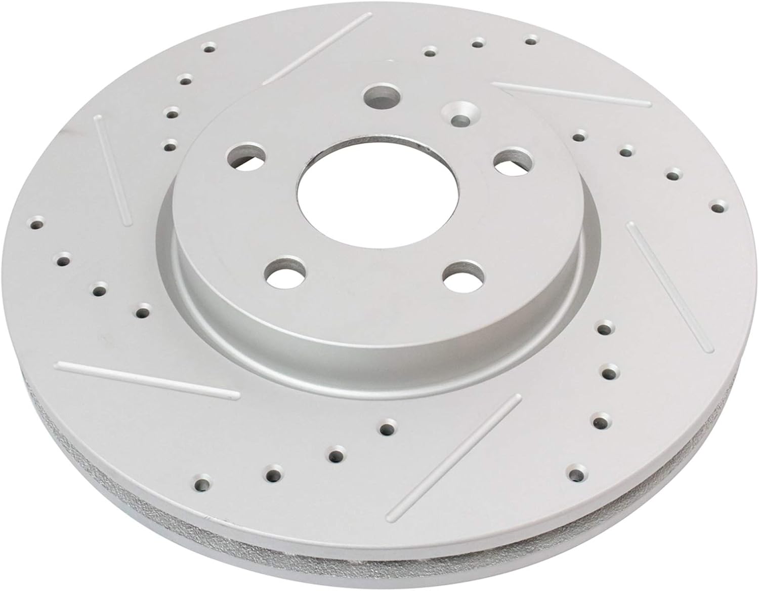 TRQ Performance Front Brake Pad and Rotor Set Ceramic Drilled Slotted G Coated Rotors Compatible with 2010-2015 Chevrolet Camaro