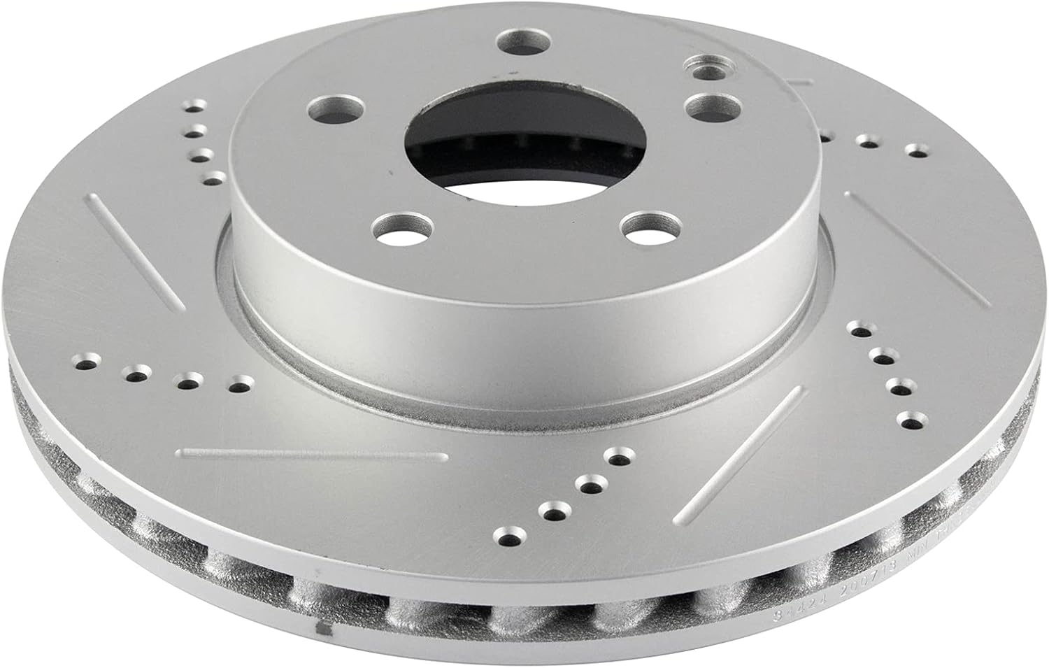 TRQ Performance Front Ceramic Brake Pad and Rotor Set Coated Drilled Slotted Compatible with 08-12 Mercedes-Benz C300 without Sport Package 12-15 Mercedes-Benz C250 without Sport Package