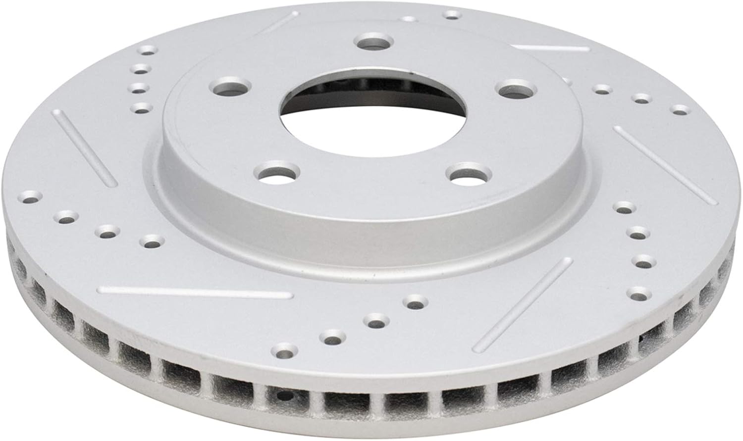 TRQ Performance Front Brake Pad and Rotor Set Ceramic Vented Coated Drilled Slotted Rotors Calipers Compatible with 2007-2012 Dodge Caliber