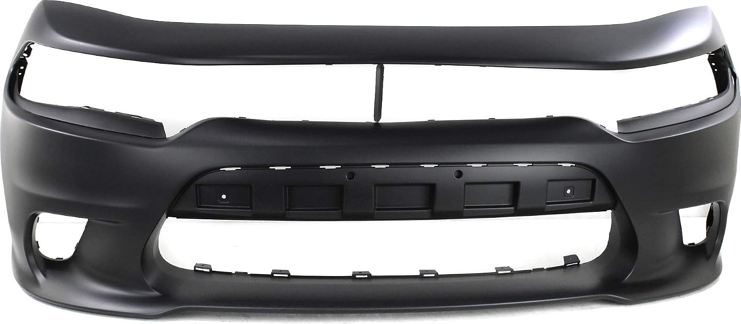 Garage-Pro Front Bumper Cover For Dodge Charger 2015-2023, Primed, For Models with Hood Scoop, Without Widebody, with Elliptical Fog Light Hole, 2023 Dodge Charger Accessories