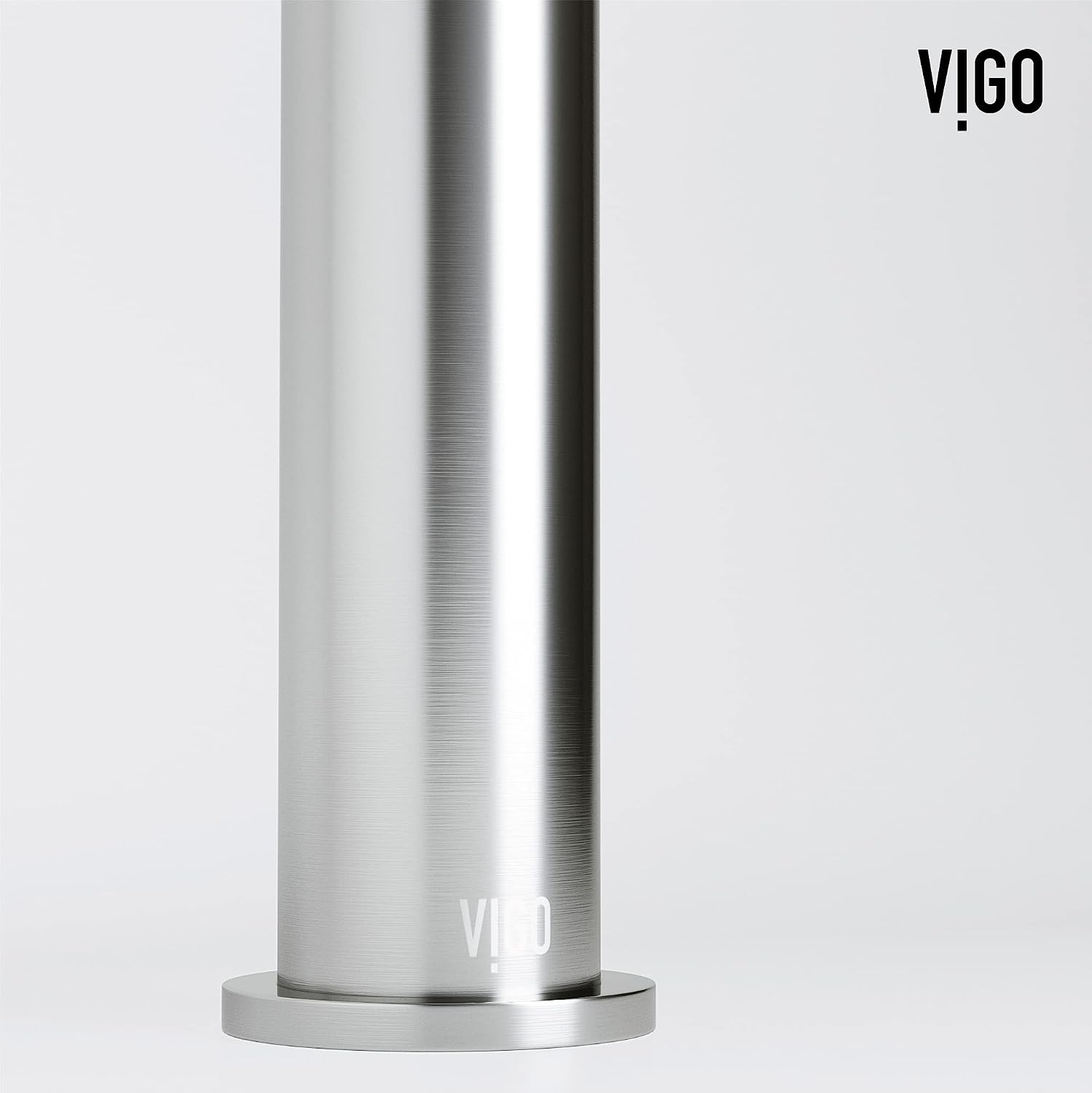 VIGO Ashford Single-Handle Single-Hole Mount Vessel Bathroom Sink Faucet, 11-Inch, Brushed Nickel, Modern Design, Solid Brass, 1.2 GPM WaterSense & Ceramic Disc Valve, Corrosion-Resistant