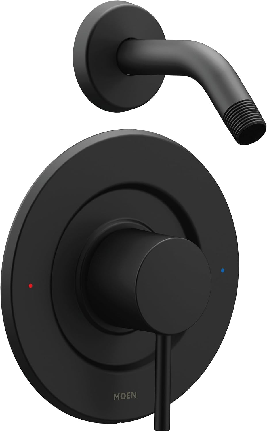 Moen Align Matte Black Posi-Temp Pressure Balancing Modern Shower Trim Kit without Showerhead, Valve Required, T2192NHBL