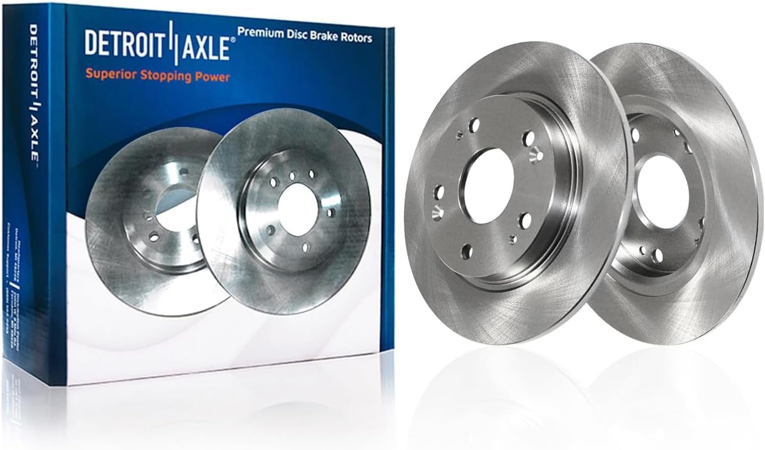 Detroit Axle - 8pc Brake Kit for 2011-2015 Honda Disc Brake Rotors Ceramic Brakes Pads with Hardware 2012 2013 2014 Replacement : 10.30' inch Front 10.24' inch Rear Rotor