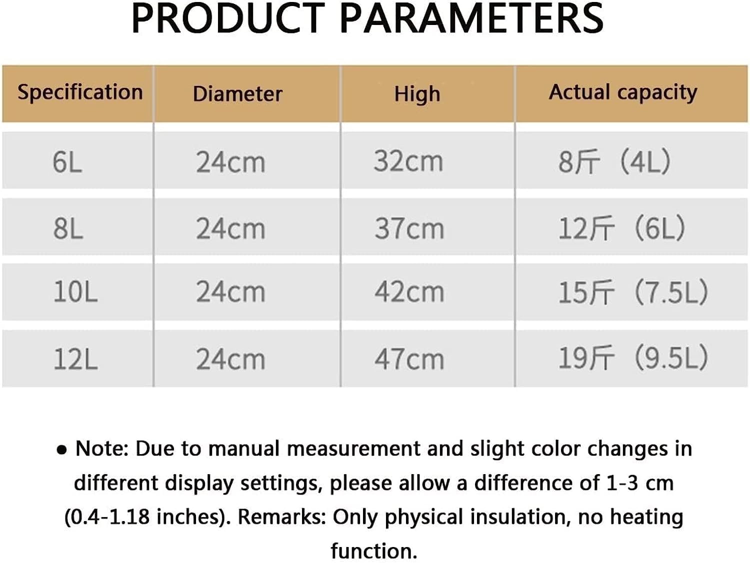 Urn Boiler Hot and Cold Water Dispenser Stainless Steel Tea Hot Water Bottle with Faucet Portable Handle Large Capacity Sealing for Catering Office Hotels Party (Color : Black, Size : 10L)