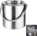 Ice Bucket,with Lid and Ice Tongs,Ice Bucket, for Home Bar 2L/3L Stainless Steel Double Wall Bar Ice Bucket Set