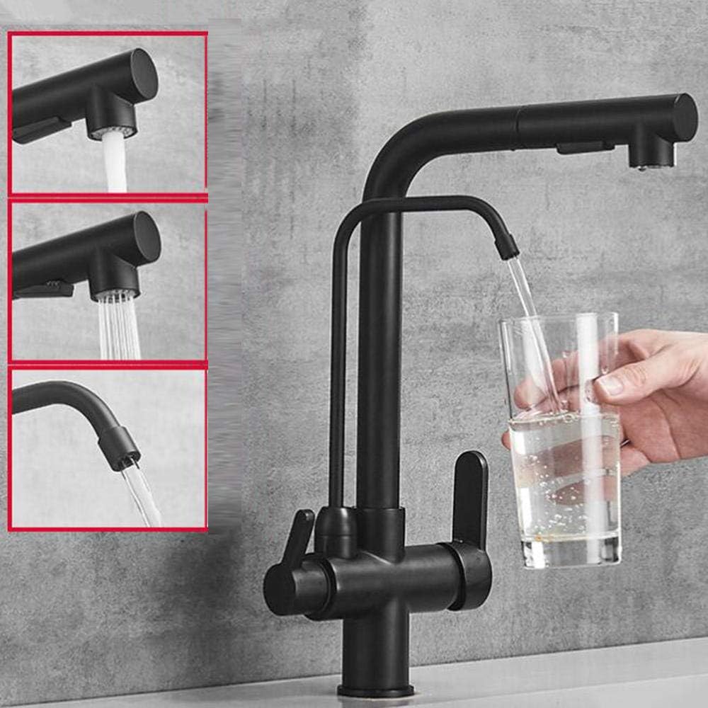 Kitchen Faucets with Pull Down Three-in-one hot and Cold 360° Rotation 2 Modes, Pure Water Dispenser, Direct Drinking, Sink, Kitchen Faucet,