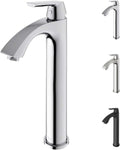 VIGO Linus Single-Handle Single-Hole Mount Vessel Bathroom Sink Faucet, 12-Inch, Chrome, Modern Design, Solid Brass, 1.2 GPM WaterSense & Ceramic Disc Valve, Corrosion-Resistant