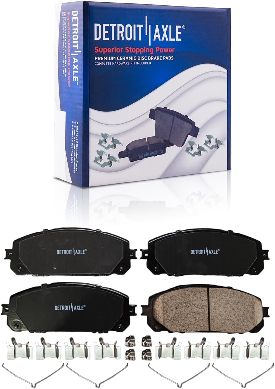 Detroit Axle - 10pc Brake Kit for 2016 2017 2018 2019 2020 2021 2022 2023 Jeep Cherokee, Drilled Disc Brake Rotors Ceramic Brakes Pads Replacement: 12.99' inch Front and 12.60' inch Rear Rotors