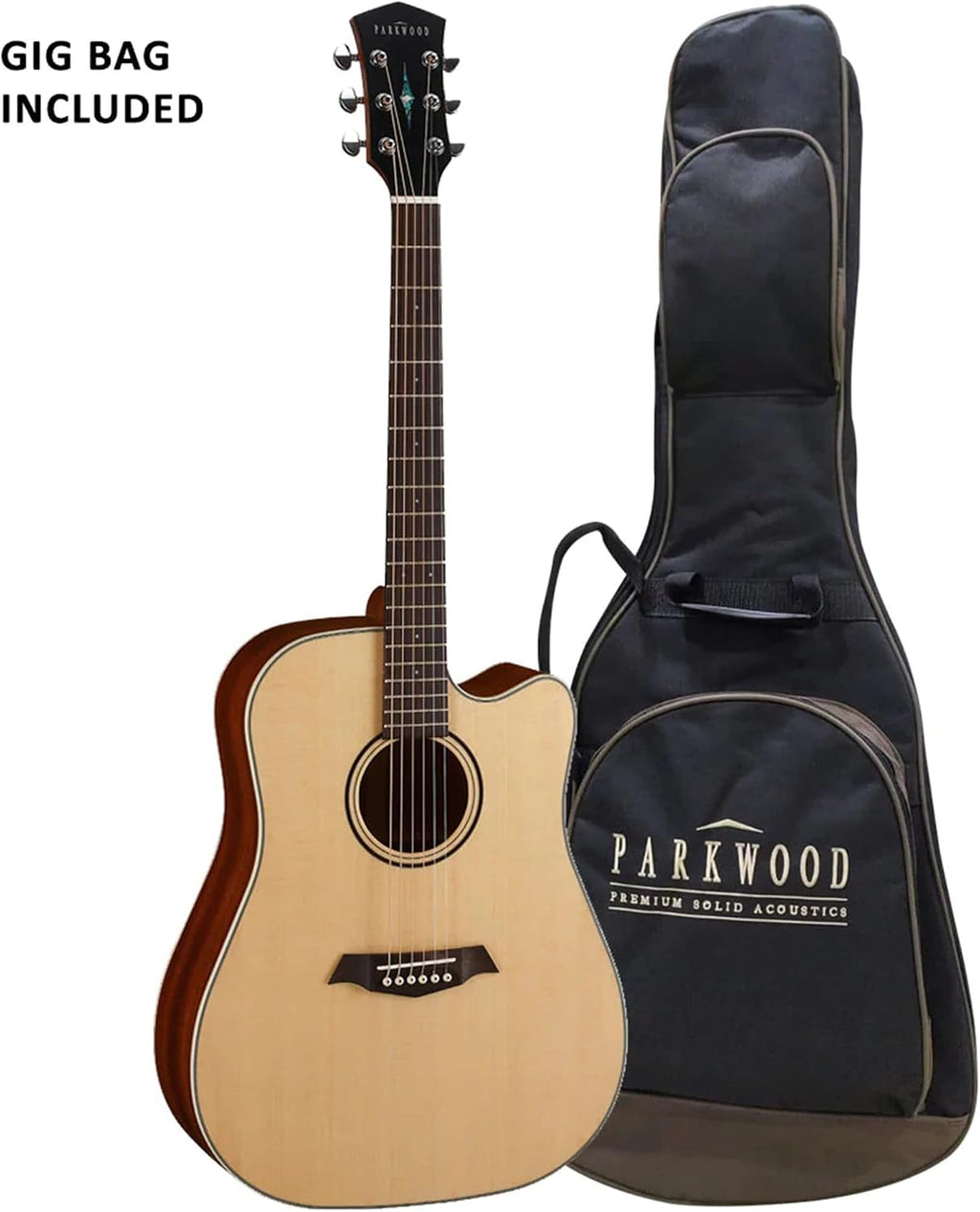 Parkwood S26GT Dreadnought Body Semi Acoustic Guitar - Natural