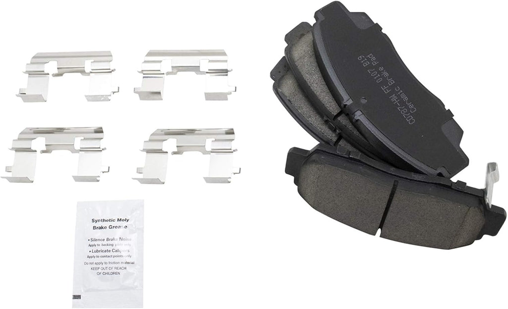 TRQ Performance Front Brake Pad and Rotor Kit Ceramic Slotted Drilled G-Coated Compatible with 2001-2003 Acura CL 1999-2008 TL 2004-2010 TSX 2003-2009 Honda Accord