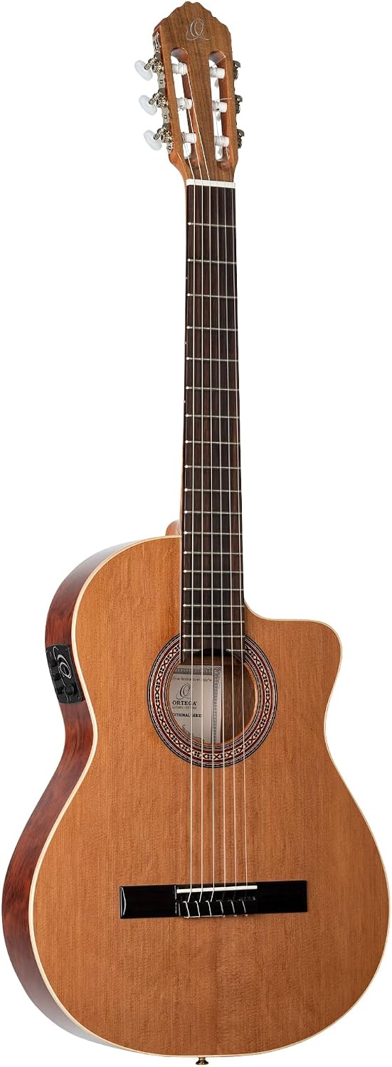 Traditional Series - Made in Spain Solid Top Thinline Acoustic-Electric Classical Guitar w/Bag