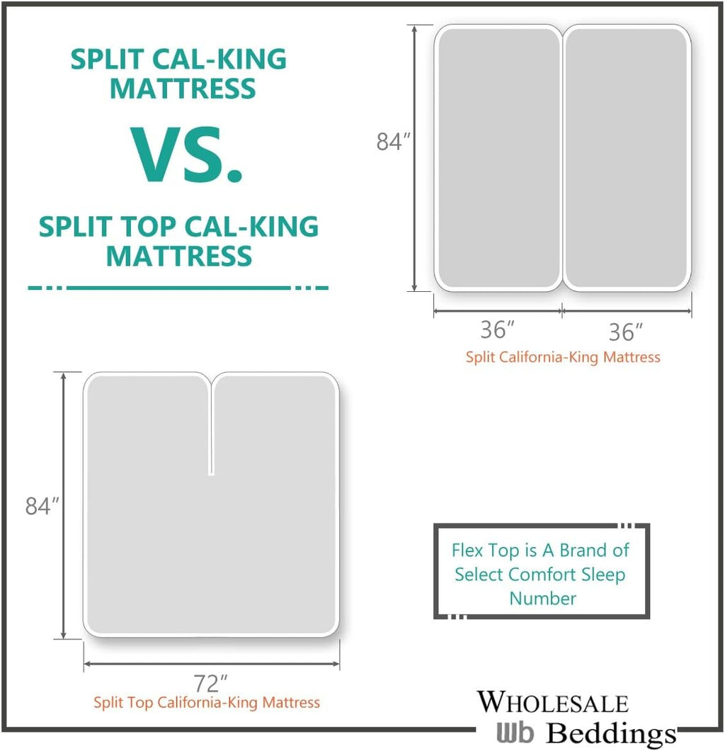Royal Tradition Solid 600-Thread-Count, 100-Percent Cotton, Split-Top-California King 4PC Sheets Set for Adjustable Beds, White