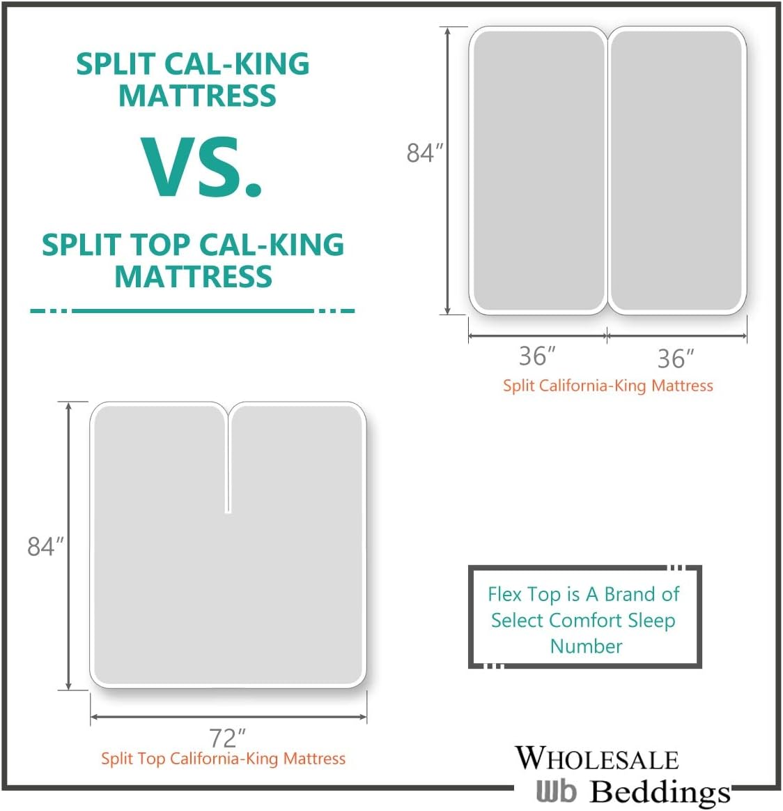 Royal Tradition Solid 600-Thread-Count, 100-Percent Cotton, Split-Top-California King 4PC Sheets Set for Adjustable Beds, White