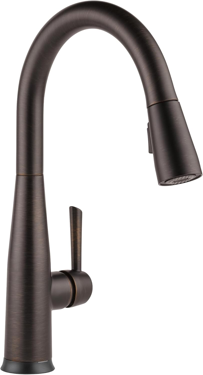 Delta Essa Touchless Kitchen Faucet with Touch Technology, Oil Rubbed Bronze Kitchen Sink Faucet with Pull Down Sprayer, Single Hole, Venetian Bronze 9113TL-RB-DST