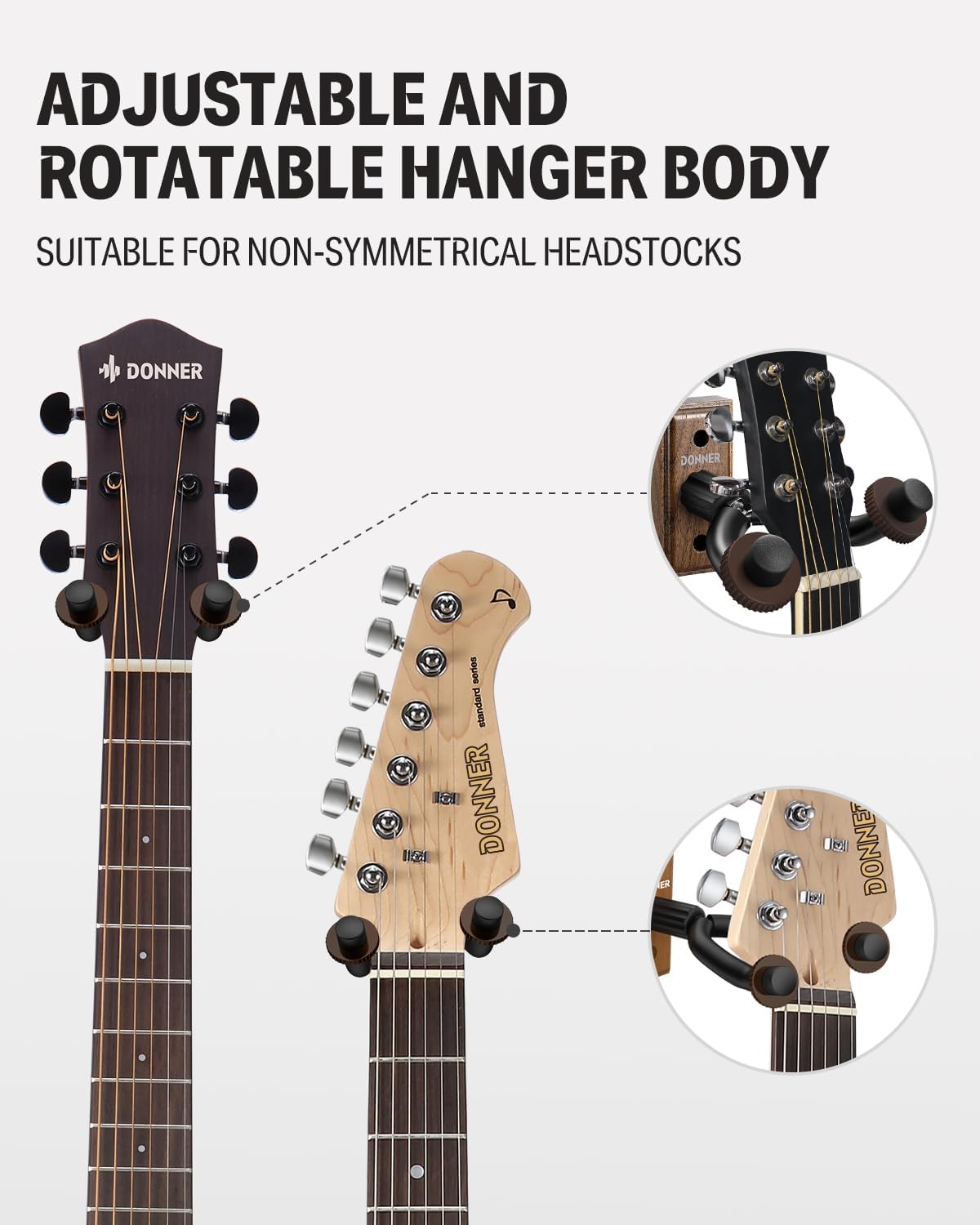 Donner Full Size Acoustic Electric Guitar-Guitar Wall Mount Hanger
