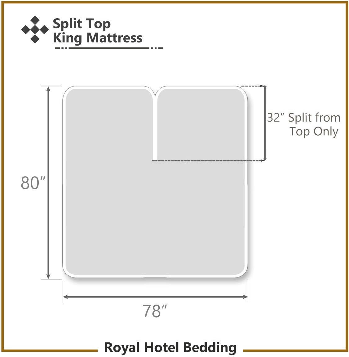 Royal Hotel Bedding Abripedic Crispy Percale Sheets, 300-Thread-Count, 4PC Solid Sheet Set, 100% Cotton, Up to 18 Inch Deep Pocket, Top Split King, White