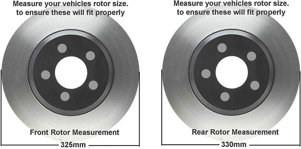 Detroit Axle - 8pc Brake Kit for Ford 2011-19 Taurus Explorer 2012-19 Flex Lincoln 2011-12 MKS, Disc Brake Rotors Ceramic Brakes Pads Replacement: 12.80'' inch Front and 12.99'' inch Rear Rotors