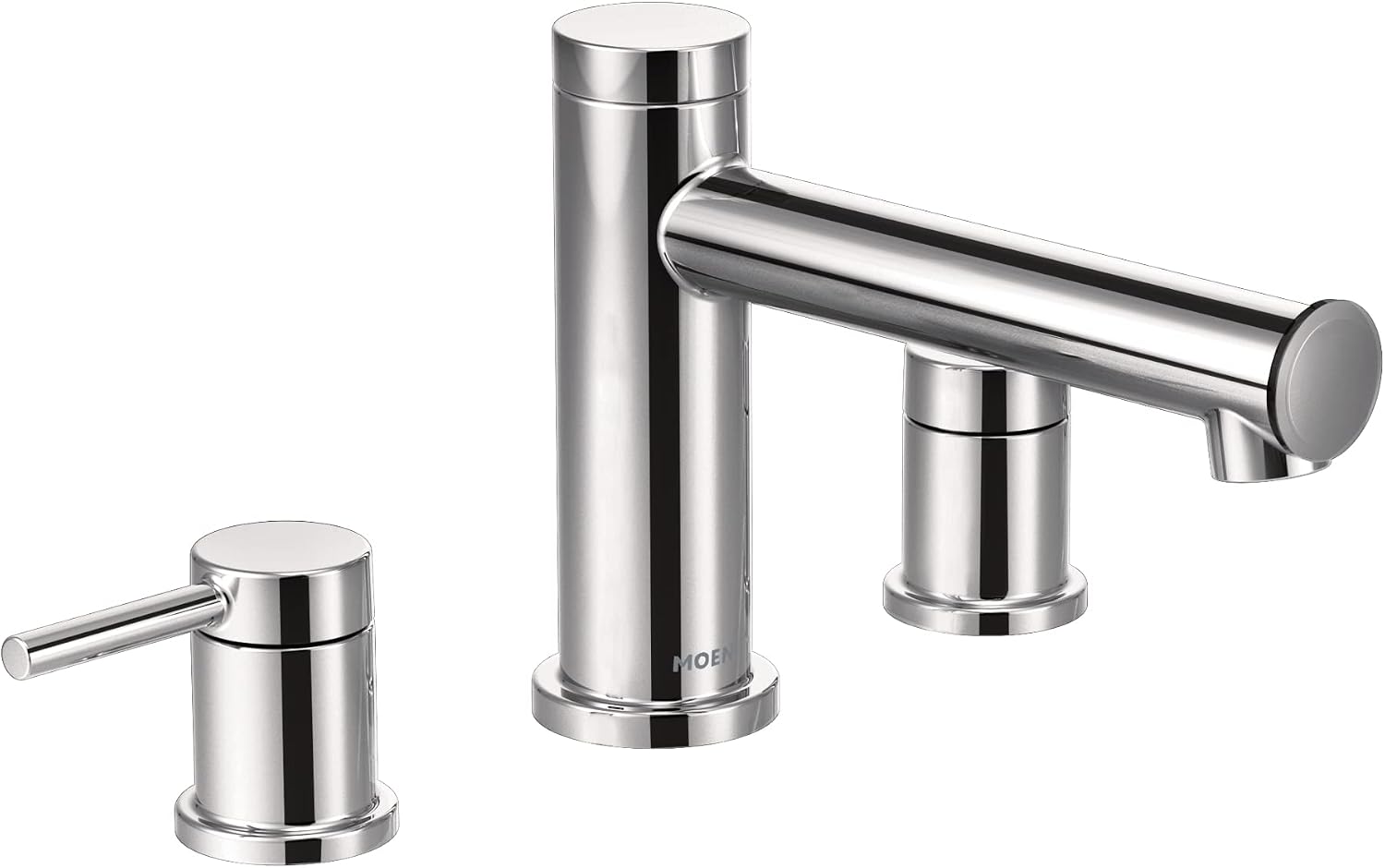 Moen T393 Align 2-Handle Deck Mount Modern Roman Tub Faucet Trim Kit, Valve Required, Chrome