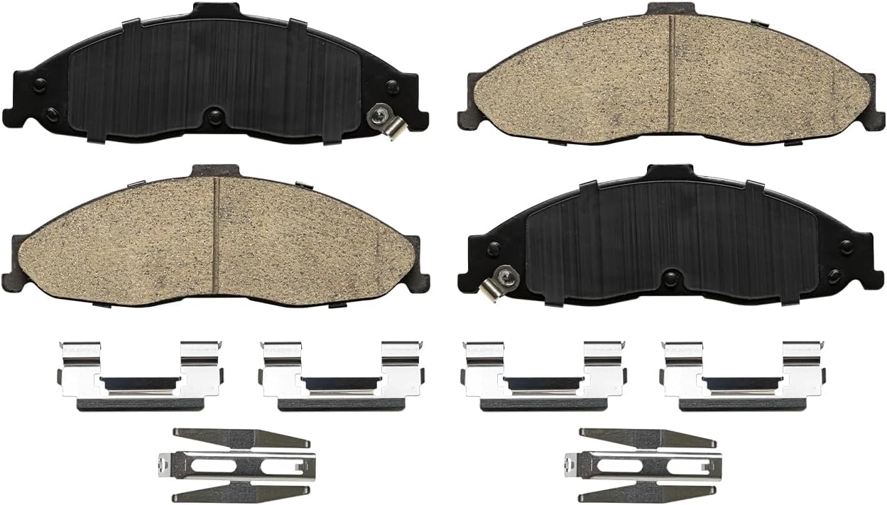 Detroit Axle - Brake Kit for 1998-2002 Chevrolet Camaro Pontiac Firebird Disc Brake Rotors Ceramic Brake Pads with Hardware 1999 2000 2001 Replacement : 11.92' inch Front and 12.01' inch Rear Rotors