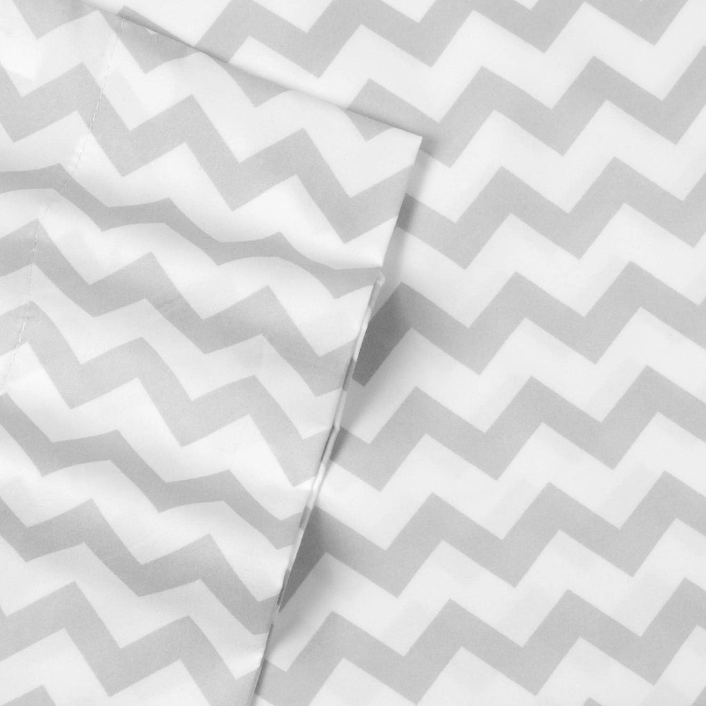 Sweet Home Collection Queen Sheets - 6 Piece 1500 Thread Count Fine Brushed Microfiber Deep Pocket Set - Extra Pillow Cases, Great Value, Queen, Chevron Gray (Pack of 12)