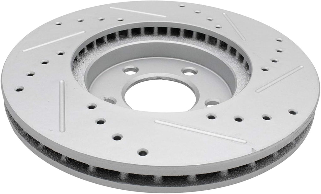 TRQ Performance Front Brake Pad and Rotor Set Ceramic G Coated Drilled Slotted Rotors Calipers Compatible with 2001-2007 Ford Taurus 2002 Lincoln Continental 2001-2005 Mercury Sable