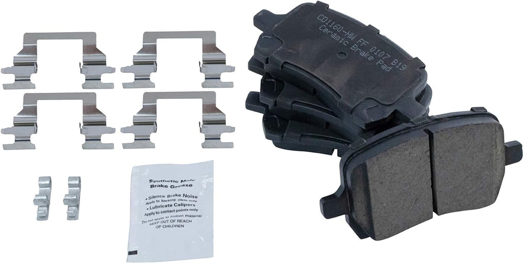 TRQ Performance Front Brake Pad and Rotor Kit Caliper Ceramic Vented Slotted Drilled G-Coated Compatible with 2006-2011 Chevrolet HHR