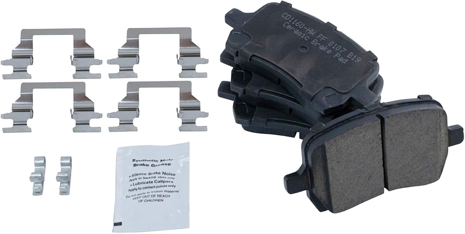 TRQ Performance Front Brake Pad and Rotor Kit Caliper Ceramic Vented Slotted Drilled G-Coated Compatible with 2006-2011 Chevrolet HHR