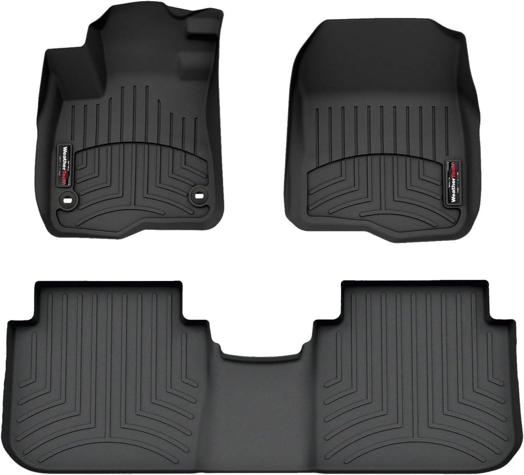 WeatherTech Custom Fit FloorLiners for Honda CR-V, CR-V Hybrid, CR-V - 1st & 2nd Row (441780-1-2), Black
