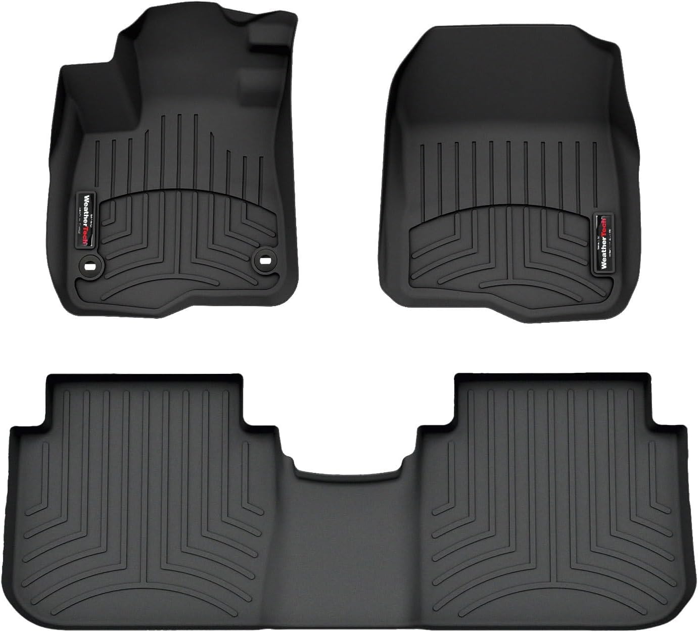 WeatherTech Custom Fit FloorLiners for Honda CR-V, CR-V Hybrid, CR-V - 1st & 2nd Row (441780-1-2), Black