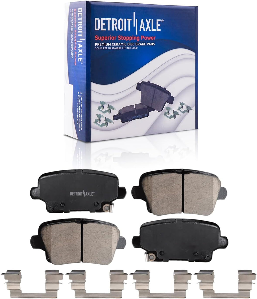 Detroit Axle - 8pc Brake Kit for 2021-2023 Buick Envision 2020-2023 Cadillac XT4 12.64' inch Front and 12.40' inch Rear Disc Brake Rotors Ceramic Brakes Pads 2022 Replacement