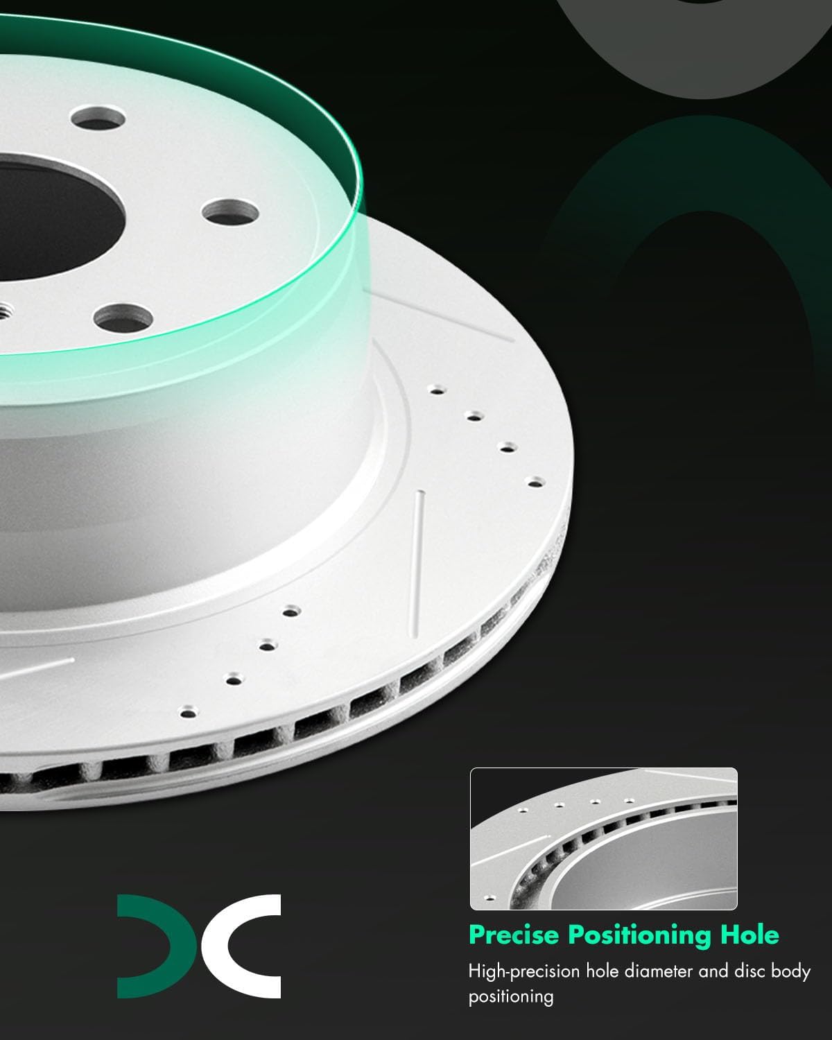 SCITOO Rear 13.57' Brake Pads and Rotors Kits Fit For Cadillac Escalade/Escalade ESV,For Chevy Silverado 1500 / Suburban/Tahoe,For GMC Sierra/Sierra 1500 / Yukon/Yukon XL