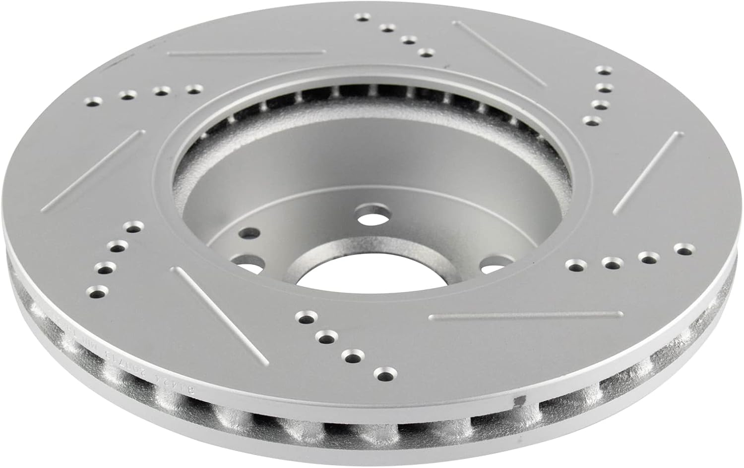 TRQ Performance Front Ceramic Brake Pad and Rotor Set Coated Drilled Slotted Compatible with 08-12 Mercedes-Benz C300 without Sport Package 12-15 Mercedes-Benz C250 without Sport Package