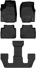 WeatherTech Custom Fit FloorLiners for Jeep Grand Cherokee L, Grand Cherokee L, Grand Cherokee L - Full Set (441696-1-2-3), Black