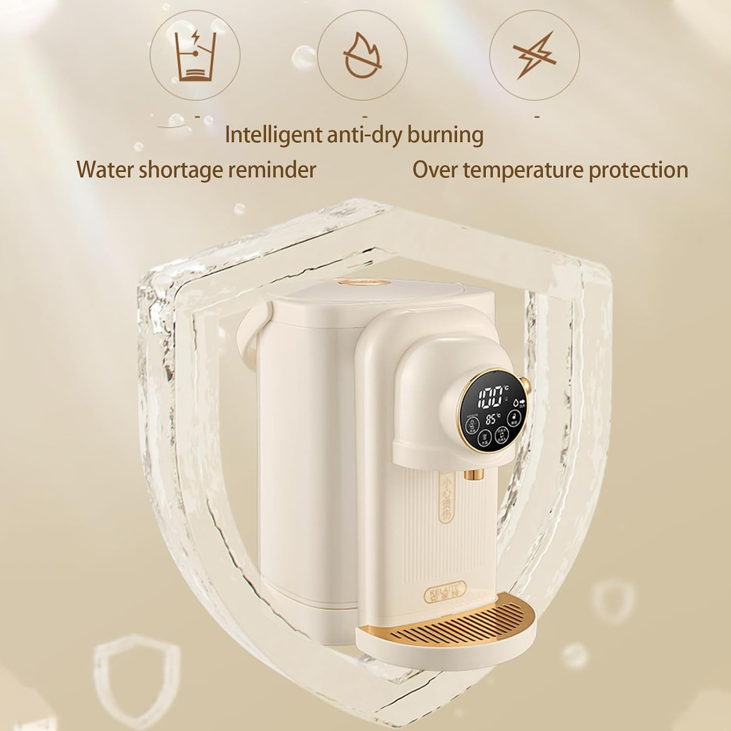 Instant Hot Water Dispenser,Smart Water Dispenser,3.8L Capacity,6 Speed Temperature Adjustment,Touch Control Operation