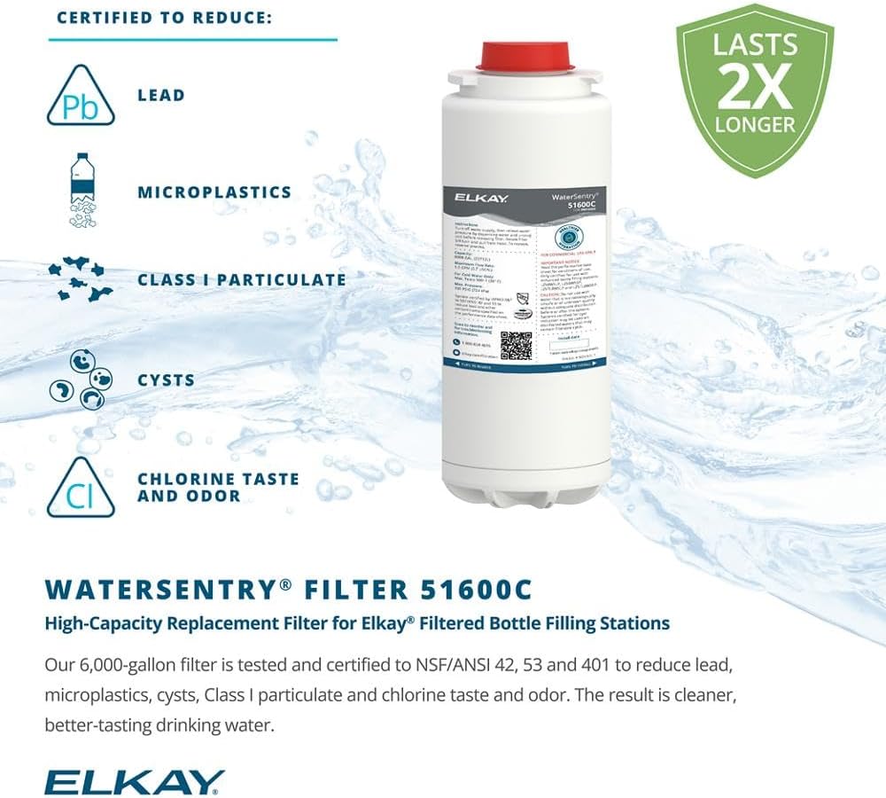 Elkay LZS8WSAP-W1 Enhanced Filtered Connected Bottle Filler & Single ADA Cooler Refrigerated Arctic White Lead Reduction Drop Down Wrapper