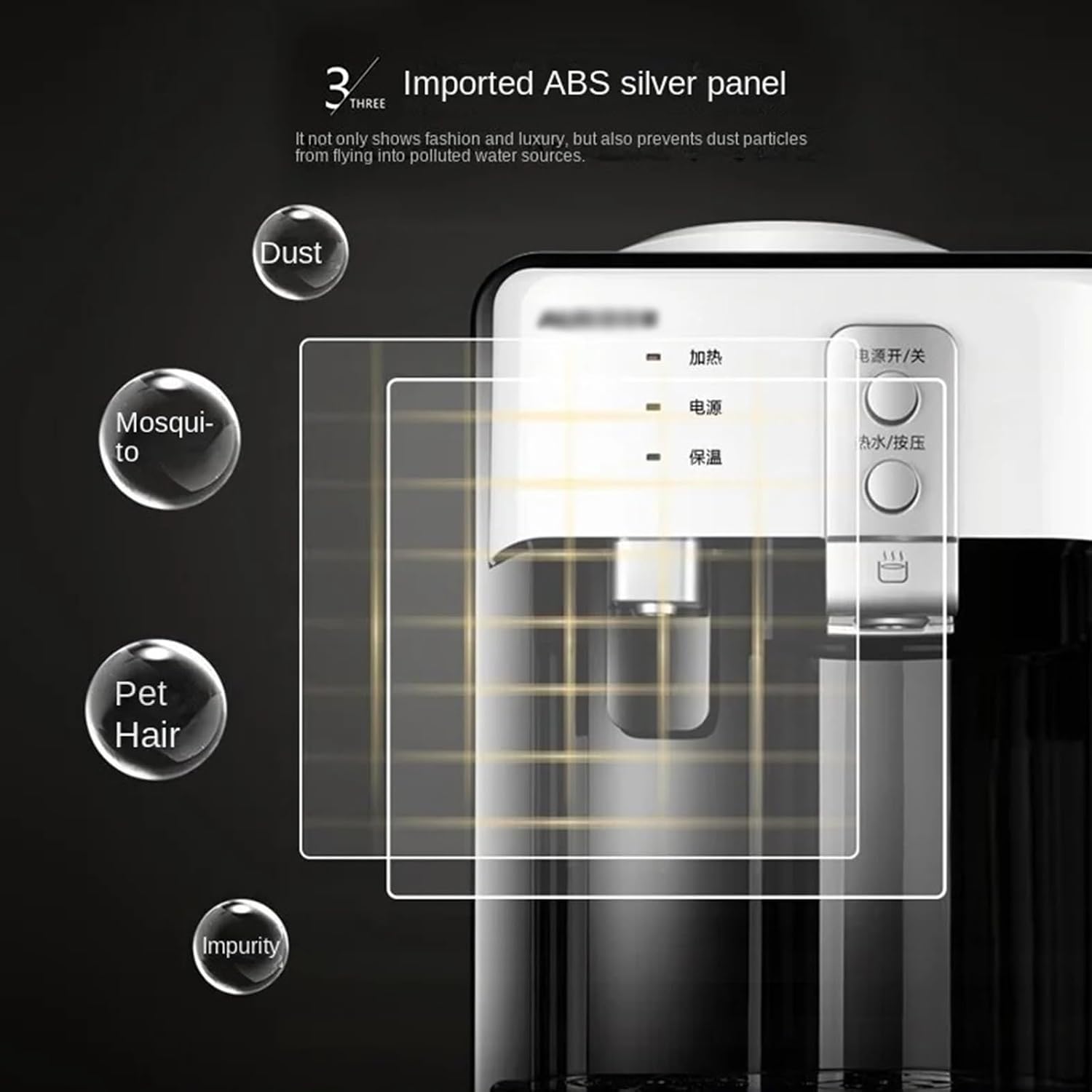 hot Water dispensers Stainless Steel Inner Tank Water Dispenser Mini Desktop Cooling Heating Ice and Hot for Students and Dorms Hot Water Dispenser Instant hot Water Dispenser (Color : Warm Hot)