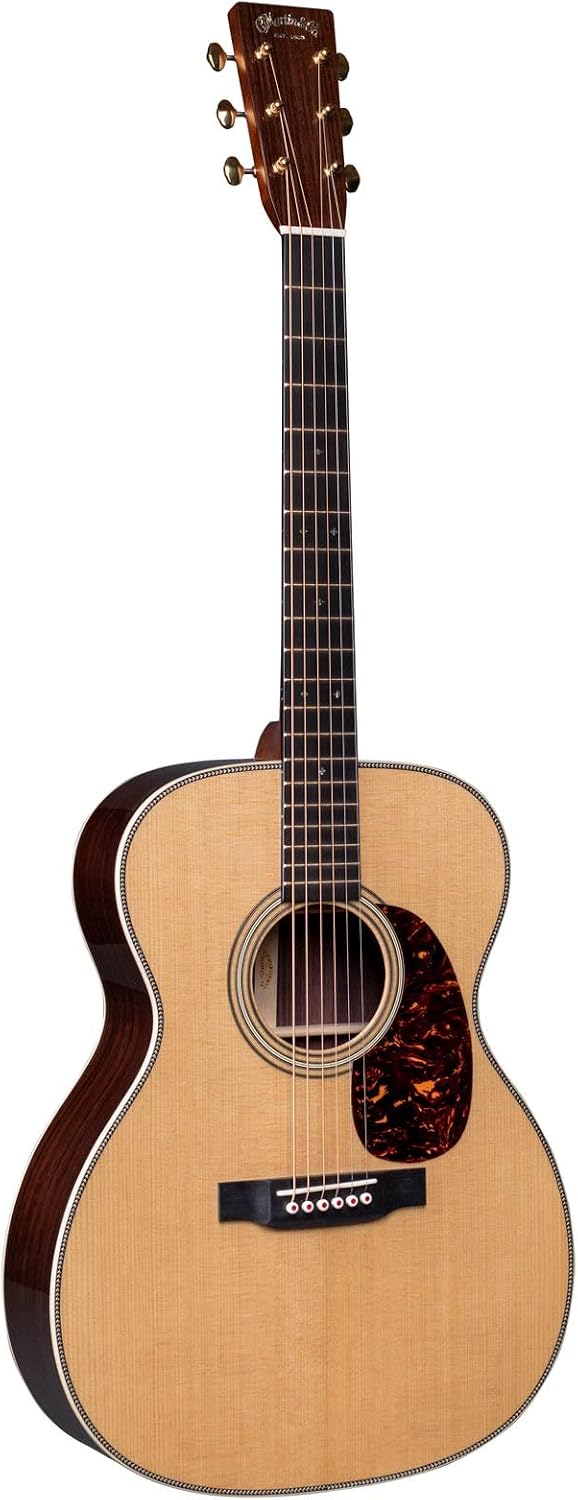 Martin Guitar 000-28 Modern Deluxe Acoustic Guitar with Hardshell Gig Case, Sitka Spruce and East Indian Rosewood Construction, 000-14 Fret and Vintage Deluxe Neck Shape with High-Performance Taper