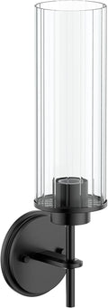 Moen Greenfield Matte Black 1-Light Vanity Fixture, Wall Mounted Bathroom Sconce Light Fixture, YB1761BL