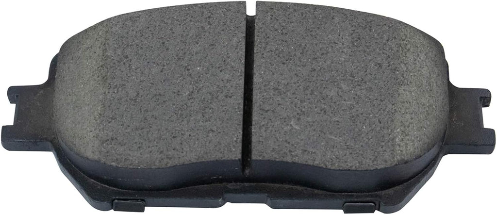 TRQ Performance Front Brake Pad and Rotor Set Ceramic Coated Drilled Slotted Vented Rotors Calipers Compatible with 2002-2006 Toyota Camry