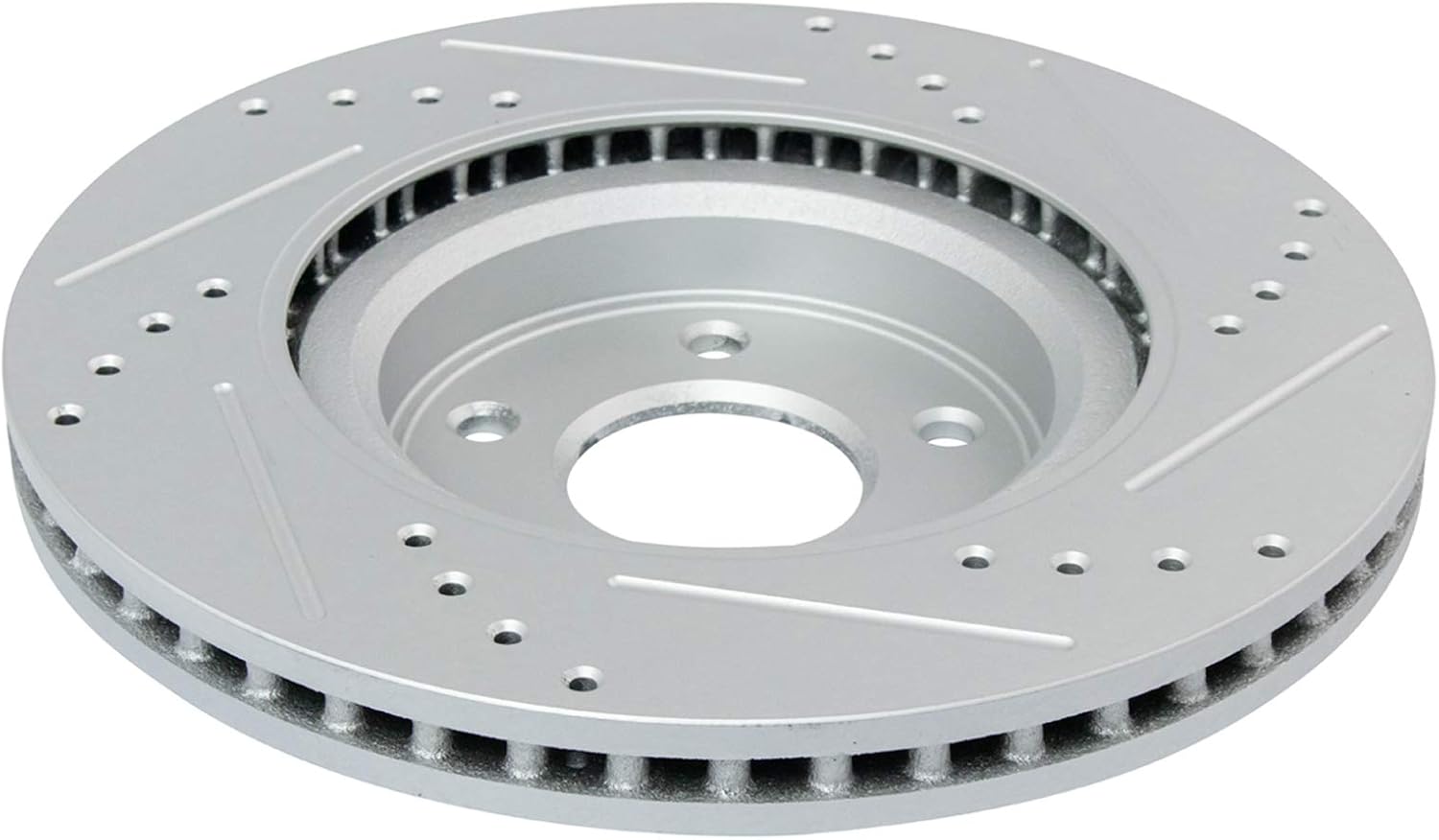 TRQ Performance Front Brake Pad and Rotor Set Ceramic Coated Drilled Slotted Compatible with 2013 Infiniti JX35 2014-2020 QX60 2015-2021 Nissan Murano 2013-2020 Pathfinder
